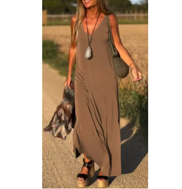 Robe Élégante à Bretelles – Style d’Été Parisien Chic